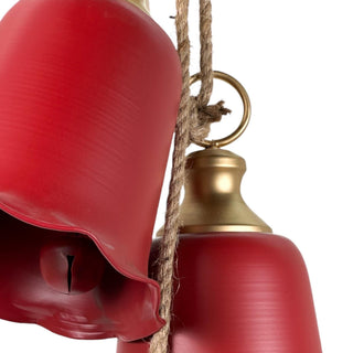 Campana decorativa de metal 93 cm - color rojo