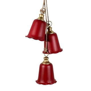 Campana decorativa de metal 93 cm - color rojo