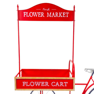 Estante decorativo navideño Carreta Flower Market 156 × 64.5 × 167 cm – rojo
