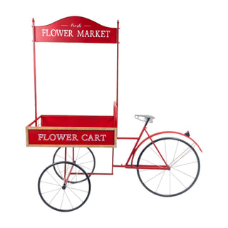 Estante decorativo navideño Carreta Flower Market 156 × 64.5 × 167 cm – rojo