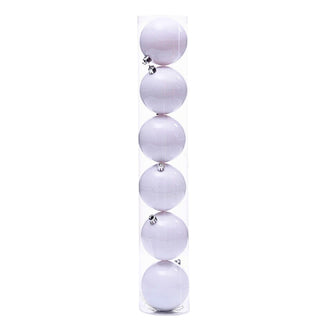 Juego De 6 Bambalinas Blancas 8Cm Brillantes