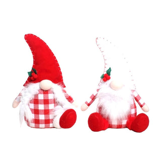Figura gnomo navideño 33 cm – rojo-blanco