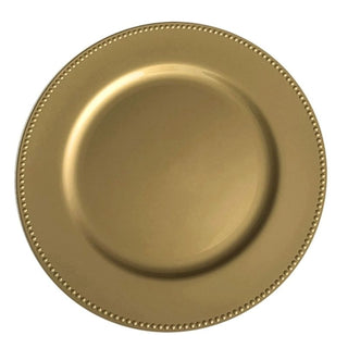 Plato de fondo navideño decorativo circular de 33 × 33 × 1,8 cm – dorado