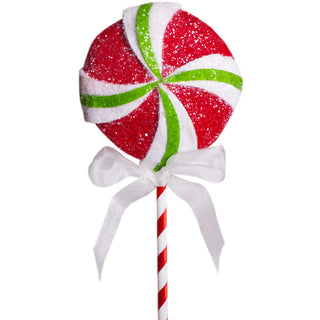 Caramelo Navideño Para Decorar (Small) 27Cm Color: Rojo, Verde Y Blanco