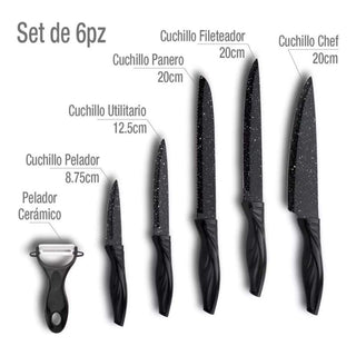 Set De Cuchillos 6 Piezas