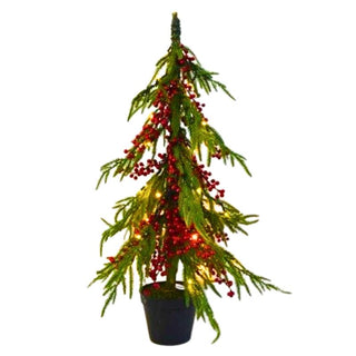 Arbol de Navidad Con luces Led a Batería Cálida con Base 70 Cm