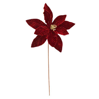 Flor De Navidad Velvet Color Burgundy, 29 Cm