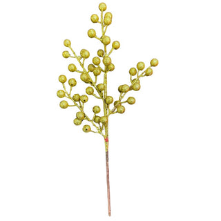 Rama de Navidad Berry Escarchada Color Dorado 39 Cm