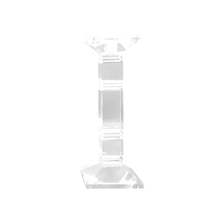 Candelabro de vidrio10 × 10 × 27 cm – transparente