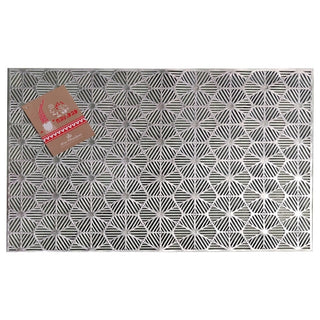 Mantel Individual De Mesa Rectangular Color Plateado 30×45 Cm