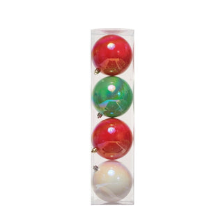 Juego De 4 Bambalinas 10Cm Liso Tornasol Caja Pvc