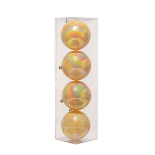 Juego De 4 Bambalinas Color Dorado Tornasol 10Cm