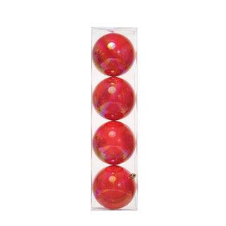 Juego De 4 Bambalinas Color Rojo Tornasol 10Cm