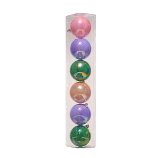 Juego De 6 Bambalinas Color Rosa/Lila/Verde/Dorado Tornasol 8Cm