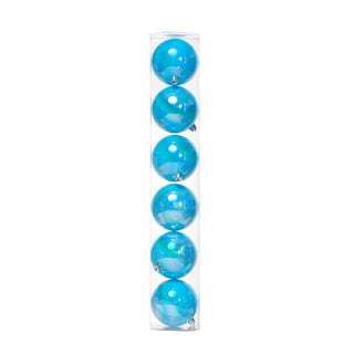 Juego De 6 Bambalinas Color  Azul Celeste  Tornasol 8Cm