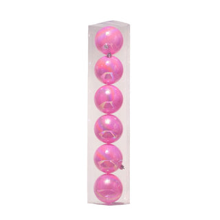 Juego De 6 Bambalinas Color Rosa Tornasol 8Cm