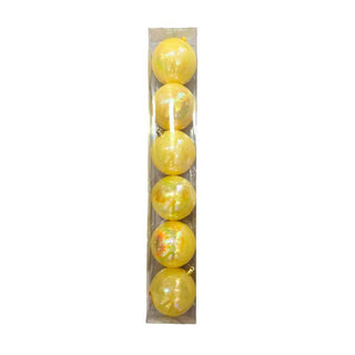 Juego De 6 Bambalinas Color Amarillo Tornasol 8Cm