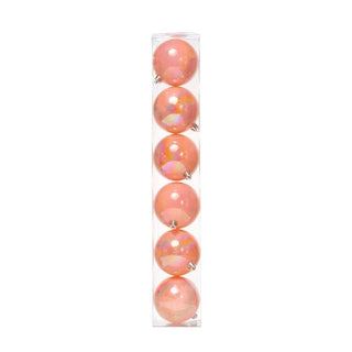 Juego De 6 Bambalinas Color Coral Tornasol 8Cm