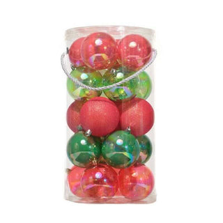 Juego De 20 Bambalinas Magenta/Verde 8Cm Caja Pvc