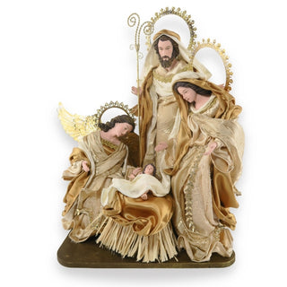 Sagrada Familia con ángel de 50,17 cm – dorado