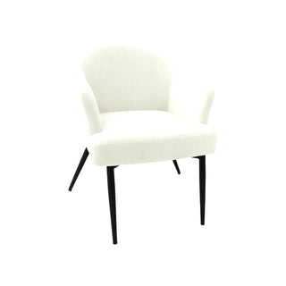 Silla De Tela 64 × 78 × 70 cm – Base Metal - Color blanco