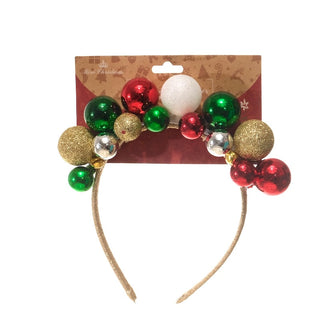 Cintillo navideño con esferas de colores de 17 cm – multicolor