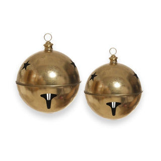 Juego de 2 cascabeles gigantes champaña de 64 y 76 cm
