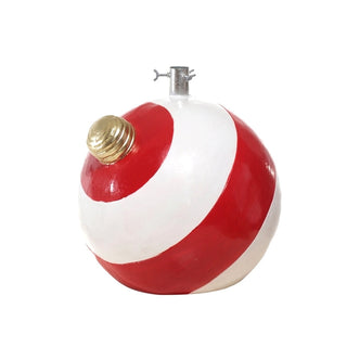 Base para árbol de navidad modelo esfera 41 × 44 × 41 cm – rojo-blanco