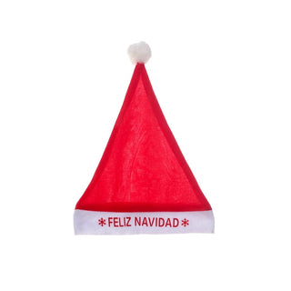 Gorro Feliz Navidad rojo y blanco de 28 × 38 cm