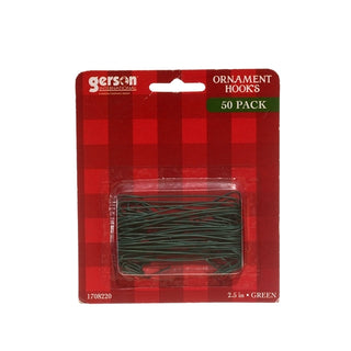 Juego de 50 ganchos para decoraciones navideñas 6.3 cm – negro