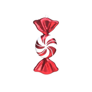 Ornamento caramelo envuelto de 19 cm – rojo