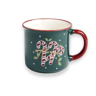 Taza navideña roja o verde, diseño surtido de 9,4 cm – vista 5