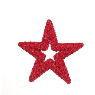 Estrella navideña calada de 37 cm – rojo