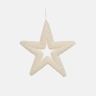 Estrella navideña calada de 37 cm – blanco