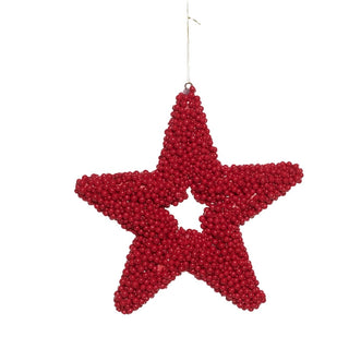 Estrella navideña calada de 23 cm – rojo
