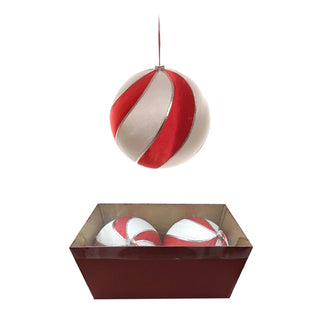 Bambalina navideña 25 × 25 × 25 cm – rojo-blanco