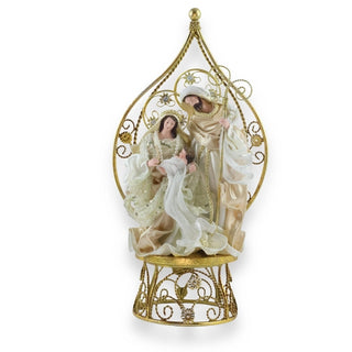 Sagrada Familia bajo nicho dorado de 45,1 cm – blanco