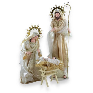 Sagrada Familia dorada y blanca de 27,3 cm