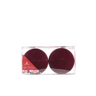 Juego de 2 bambalinas de felpa borgoña de 10 cm