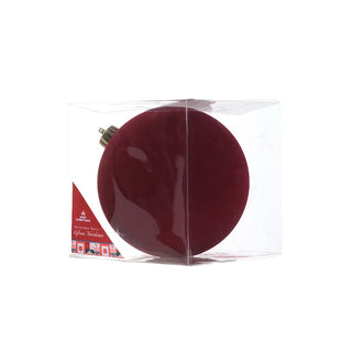 Bambalina de felpa borgoña de 15 cm