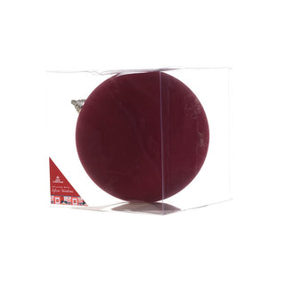 Bambalina de felpa borgoña de 20 cm