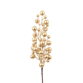 Rama navideña con bayas de 60 cm – dorado