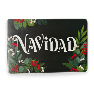 Alfombra negra Navidad de 60 × 40 cm