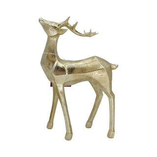 Figura de reno de pie de 14,8 × 23 cm – dorado