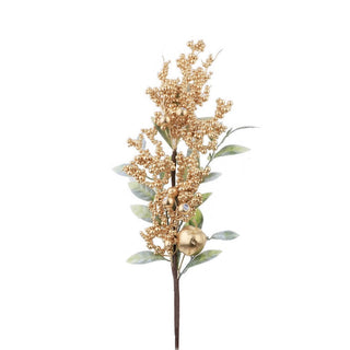 Rama decorativa navideña de 80 cm – dorado