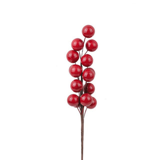 Rama navideña con bayas de 45 cm – rojo
