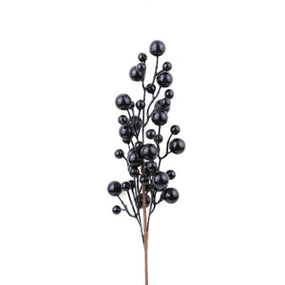 Rama navideña con bayas de 60 cm – negro