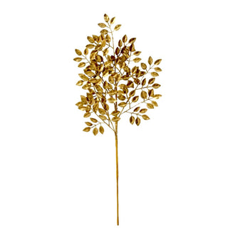 Rama navideña de follaje brillante de 62 cm – dorado