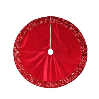 Pie de árbol roja de 122 cm con lentejuelas