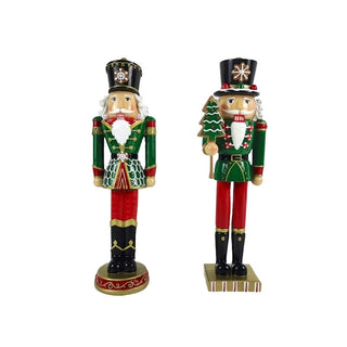 Figuras de cascanueces tradicionales de 36 cm – rojo / verde